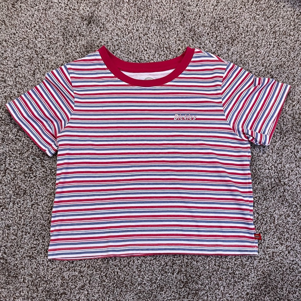 dickies striped crop top